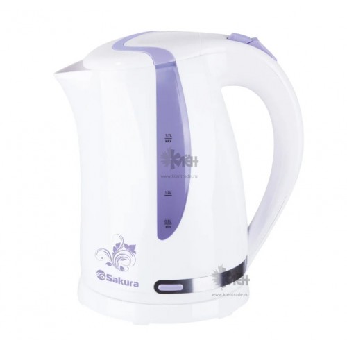Чайник SAKURA SA-2318V (1,7л.) бел/сирен д