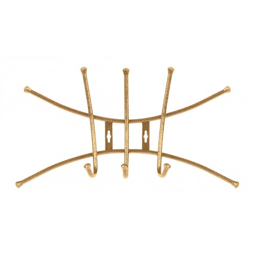 Вешалка настенная Nika 3 крючка Премиум ВНП1 эолотой