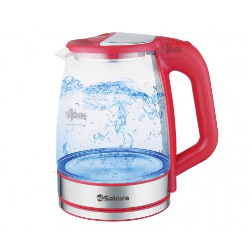 Чайник SAKURA SA-2722 R(2,2л.) стекл.подсв