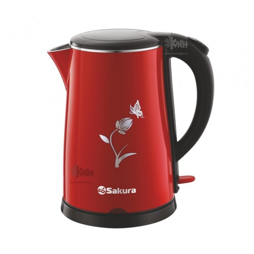 Чайник SAKURA SA-2159BR(1,8л.) красн/черн.д