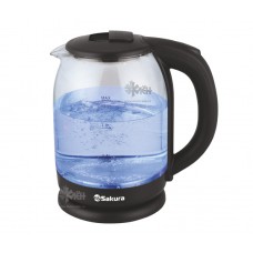 Чайник SAKURA SA-2709SPBK(1,6л.) стекл.подсв черн