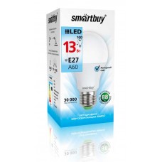 Лампа светодиодная Smartbuy А60-13W- E27 4000K груша