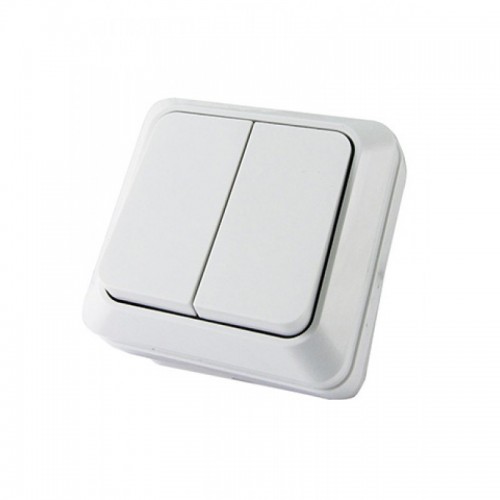 Выключатель 2кл О/У Ладога белый TDM SQ1801-0003