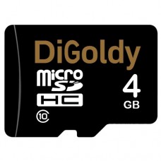 Карта памяти micro SD 4Gb DiGoldy Class 10 без адаптера