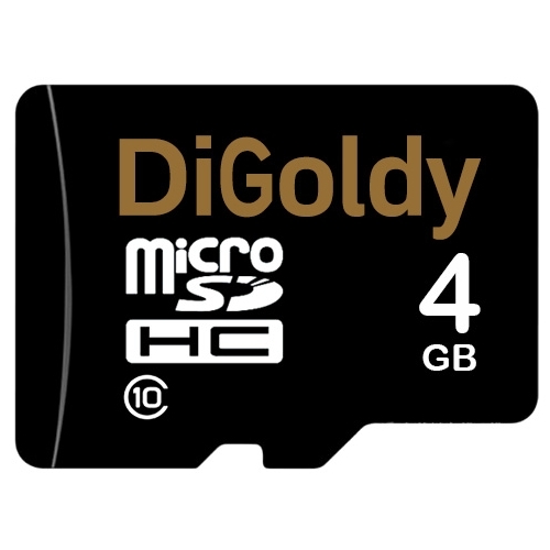 Карта памяти micro SD 4Gb DiGoldy Class 10 без адаптера