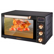 Жарочный шкаф KRAFT KF-MO 3506 KGLB черн/золот с дисплеем