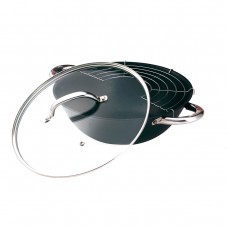 Казан чугунный 3,1л. BEKKER ВК-618 д26 антипр.покр., стекл.крышка, решётка