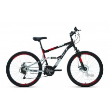 Велосипед 26"" ALTAIR MTB FS 2.0 disc двухподвес, рост 16"", 18ск., чёрный/красный