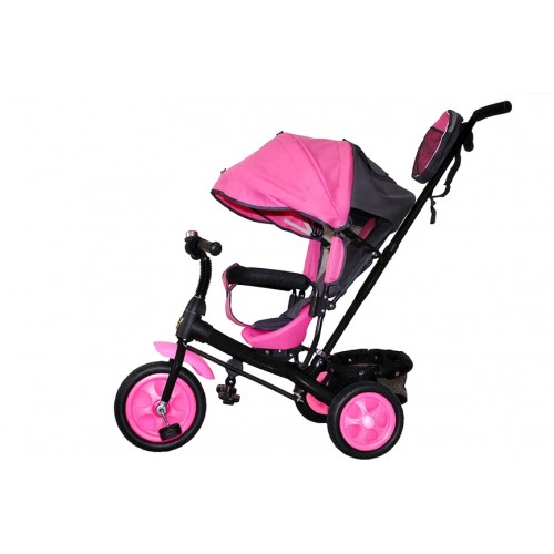 Велосипед 3-х кол. Лучик Vivat2 крыша-капюшон, родит.вело-ручка, розовый