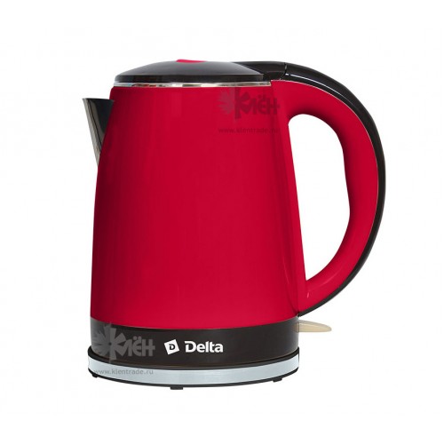 Чайник DELTA DL-1370 1,8л., 2200Вт., двойн.стенки "" красн/черн