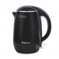 Чайник SAKURA SA-2157BK(1,8л.) неж. ненагревающ. корпус. эффект термоса ,черн