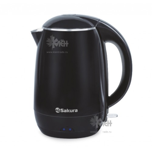 Чайник SAKURA SA-2157BK(1,8л.) неж. ненагревающ. корпус. эффект термоса ,черн