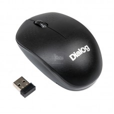 Мышь беспроводная DIALOG MROC-13U Comfort RF 2.4G Optical - 3 кнопки + ролик прокрутки, USB, черная