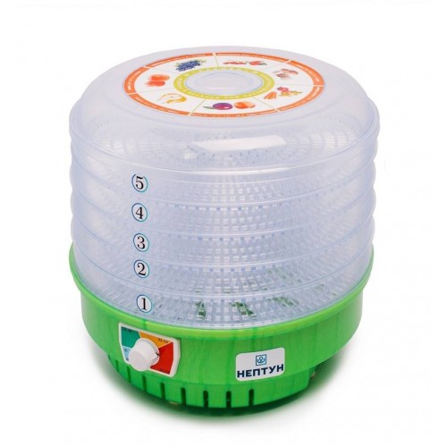 Электросушилка Нептун-5 5 прозрачных решёток, 23л., цв.упак.