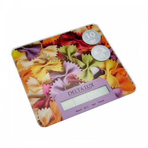 Весы кухонные DELTA LUX DE -002KE 10кг ""Фарфалле""