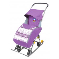 Санки-коляска Тимка T1У Универсал складн., ремень без-ти,большие колеса 4 цвета