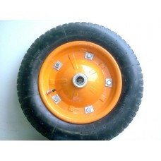 Колесо д/тележки 3.00-8 воздушное 16мм оранж