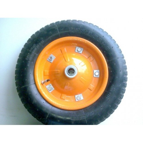 Колесо д/тележки 3.00-8 воздушное 16мм оранж