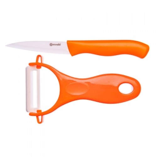 Набор нож+овощечистка SATOSHI 803-143 керамич., нож 8см.