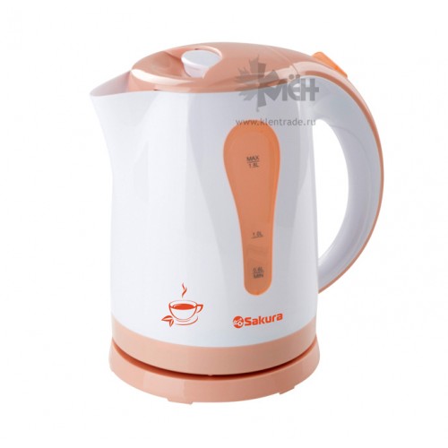 Чайник SAKURA SA-2326A (1,8л.) бел/оранж д.