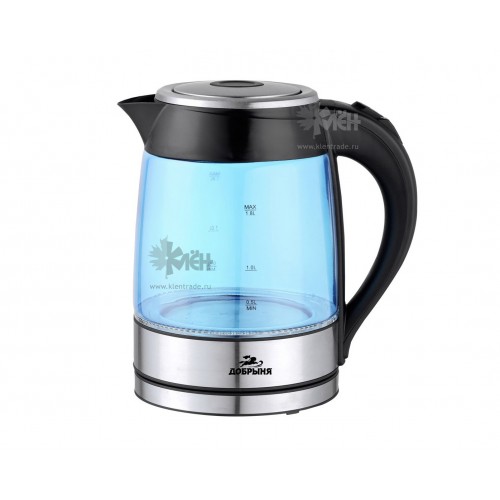 Чайник ДОБРЫНЯ DO-1228B (1,8л.) стекло.