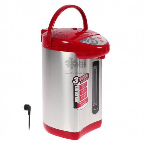 Чайник-термос SAKURA SA-336RS (5,0л.) красн метал/черн