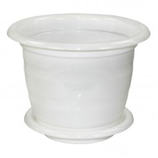 Кашпо с поддоном 1,0л.белый Бийск
