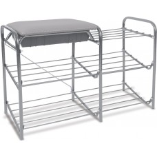 Этажерка для обуви Nika ЭТП1/С серый (3 яруса, ящик)