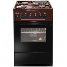 Плита эл-газ Лысьва ЭГ 1/3г01-2у коричн. универс.