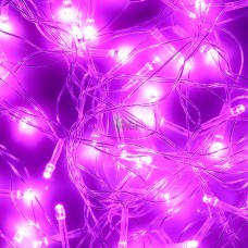 Гирлянда эл. Сноу Бум Вьюн 100LED 9м. пурпурный пост.свечение прозр.провод 384-049