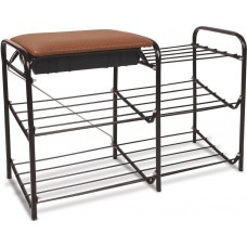 Этажерка для обуви Nika ЭТП1/А медный антик (3 яруса, ящик)