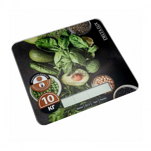 Весы кухонные DELTA LUX DE -005KE 10кг Салатный микс