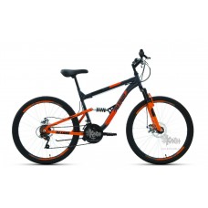Велосипед 26"" ALTAIR MTB FS 2.0 disc двухподвес, рост 16"", 18ск., т.серый/оранжевый