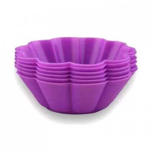 Формы для выпечки силикон KT-S-603-6 Кексы 6шт. набор 8*2,5см.