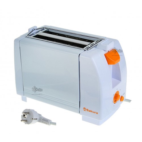 Тостер SAKURA SA-7600А бел/оранж.