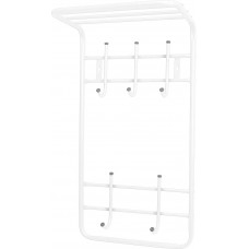 Вешалка настенная с полкой Nika 5 крючков, 2 яруса ВПТ5 белый