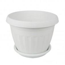 Кашпо с поддоном 3,2л. Афродита 4 белый