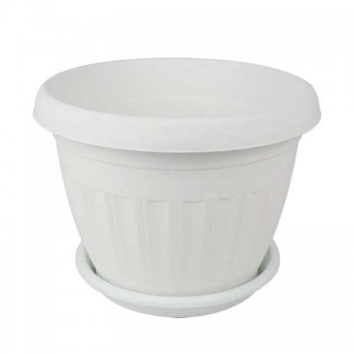 Кашпо с поддоном 3,2л. Афродита 4 белый