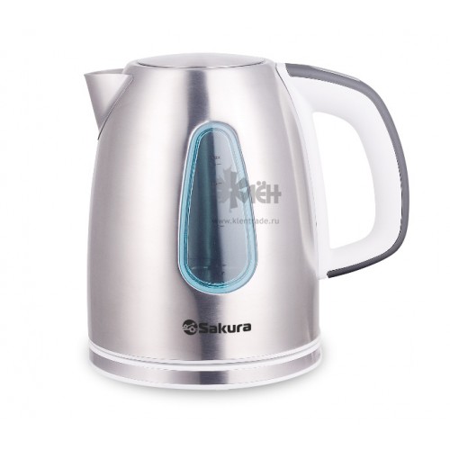 Чайник SAKURA SA-2153WG (1,8л.) нерж+сер/бел д