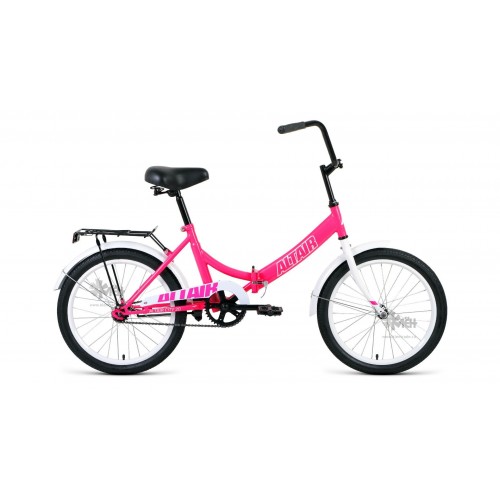 Велосипед 20"" ALTAIR City складная рама, рост 14"", розовый/белый
