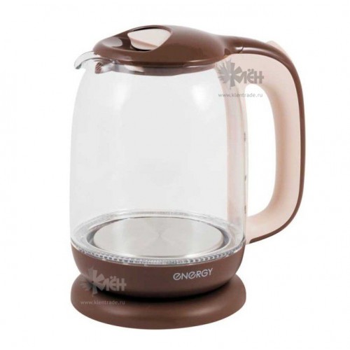 Чайник Energy E-281 1,7л корич стекло 164116