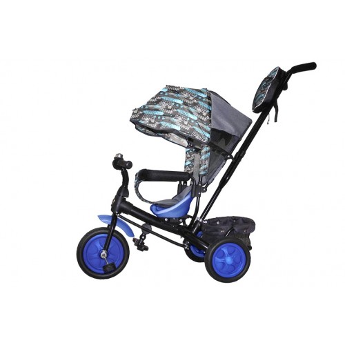 Велосипед 3-х кол. Лучик Vivat2 крыша-капюшон, родит.вело-ручка, скорость бирюзовый