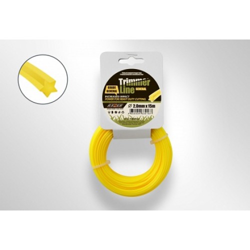 Леска д/триммера Rezer GENERAL 2,0мм*15м ЗВЕЗДА