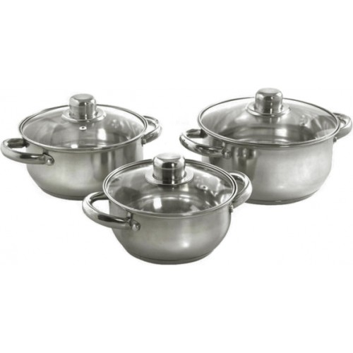 Набор посуды 6пр. ГРЕТТА (1,6л+2,2л+3,2л) КТ04-A