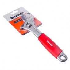 Ключ разводной Ермак 200мм c обрезиненной ручкой 655-091