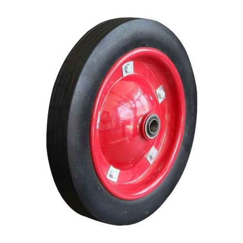 Колесо д/тележки 13*3 литое 16мм шарик/подш. красн