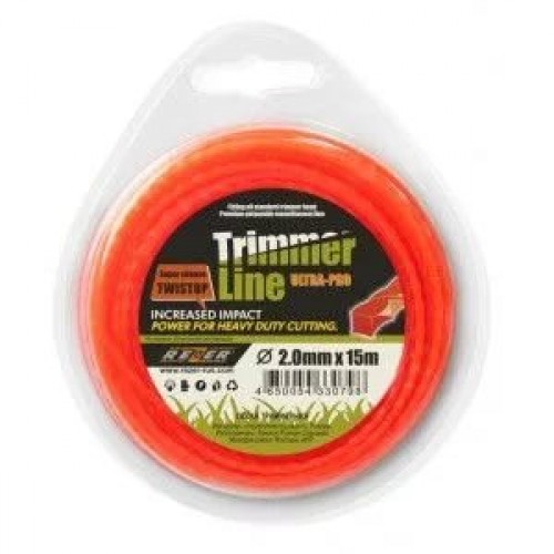 Леска д/триммера витая Rezer TWISTOP 2,0мм*15м КВАДРАТ