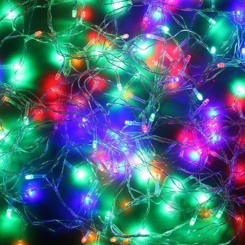 Гирлянда эл. Сноу Бум Вьюн 180LED 14м. мультицвет 8реж. прозр.провод 384-038