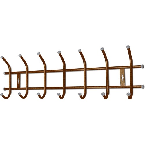 Вешалка настенная Nika 7 крючков ВНТ7/А медный антик