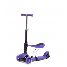 Самокат-беговел Black Aqua MG023 руль 65-75см., съёмное сиденье, светящ.кол., фиолетовый